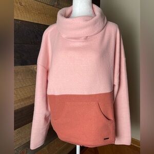 Carve Designs ROWAYTON COLORBLOCK COWL Neck Pullover Sweater, Size Large